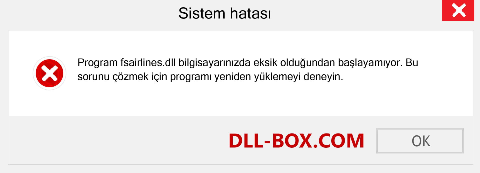 fsairlines.dll dosyası eksik mi? Windows 7, 8, 10 için İndirin - Windows'ta fsairlines dll Eksik Hatasını Düzeltin, fotoğraflar, resimler